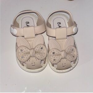 Baby Beige Bow Sandals